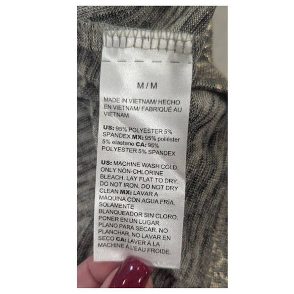 Metallic Foil Dolman Top | WHBM Gold Floral V-Neck Soft Knit Blouse M NWT - Picture 13 of 13